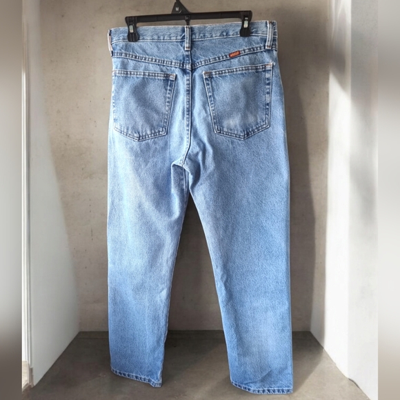 Mens Vintage RUSTLER Medium Wash Bootcut Denim Jeans 👖 Size 32 - Picture 2 of 8